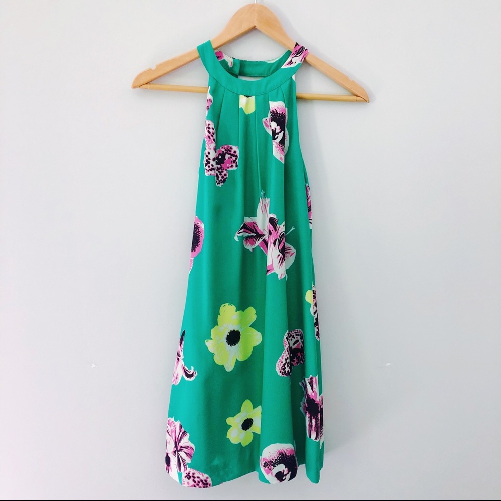 J. Crew Floral Halter Shift Dress